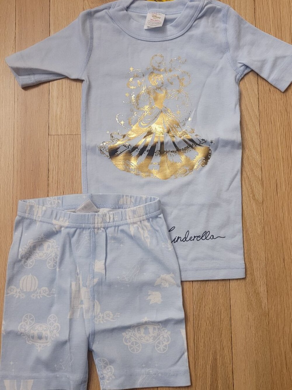 New Hanna Andersson Disney Princess Cinderella PJs Pajamas Short Johns - 110 / 5
